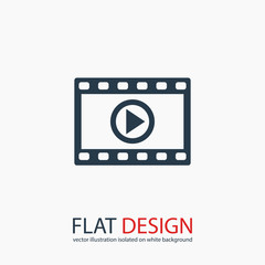 video icon, vector illustration. Flat design style