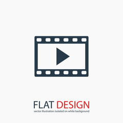 video icon, vector illustration. Flat design style