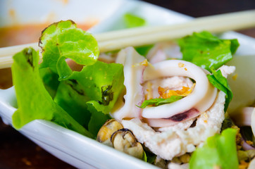 squid boiled with spicy sauce
