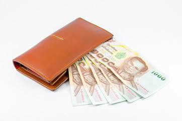 thai bill lay with wallet