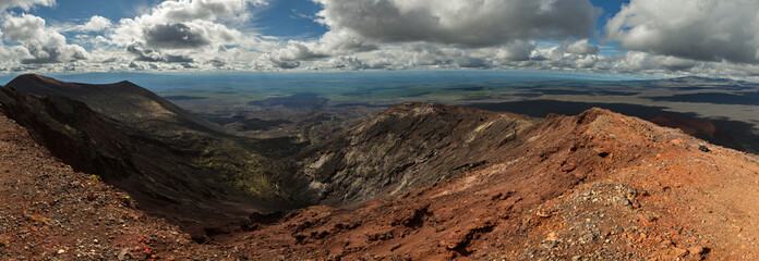 Panorama North Breakthrough Great Tolbachik Fissure Eruption 1975