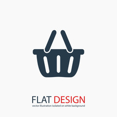 basket  icon, vector illustration. Flat design style