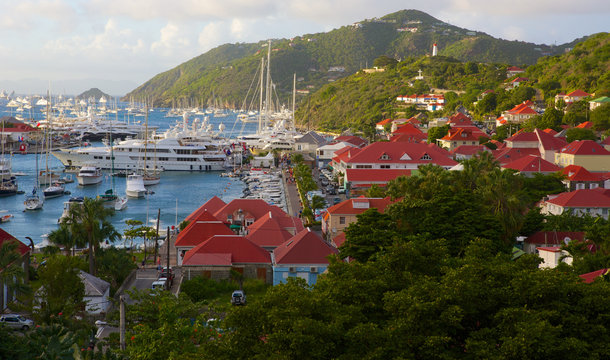 Red roofs by the sea in St Barth