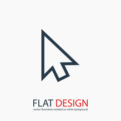  cursors icon, vector illustration. Flat design style 