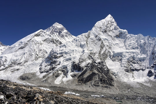 Mt. Everest  8848 m. Highest mountain in the world. Himalayas, Nepal