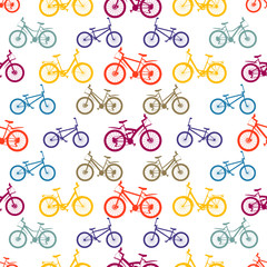 Seamless pattern Mountain bike