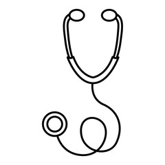 figure sticker professional stethoscope icon, vector illustraction design image
