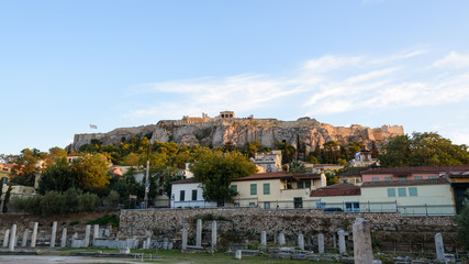 Naklejka na ściany i meble Acropolis from below
