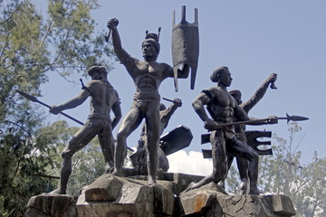 BAGUIO CITY, PHILIPPINES FEB.26: A statue in Baguio City, Philippines. 
A statue of native Igorot in a city park.

