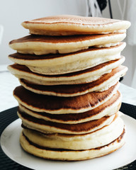Stack of Plain Pancakes.