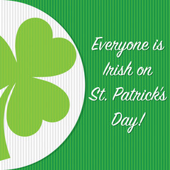 Circle shamrock St Patrick's day card in vector format.