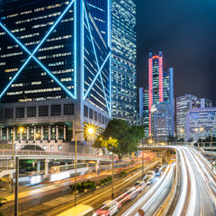 Fototapeta na wymiar urban traffic road with cityscape in modern city of China.