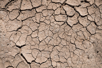 Crack dry ground drought texture background.