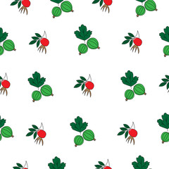 Seamless Pattern with berries colorful