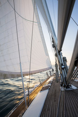 Luxury Yacht Sailing In Sea