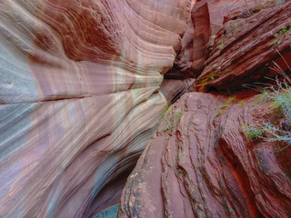 Red slot canyon background