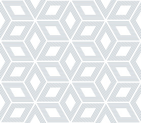 Seamless op art pattern. 3D optical illusion.