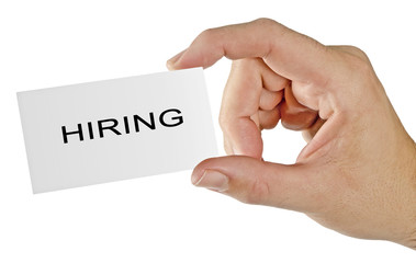 Business card for hiring