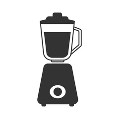 A gray stationary blender icon. This illustration shows a flat icon for web.