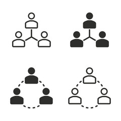 Human interaction icon set.