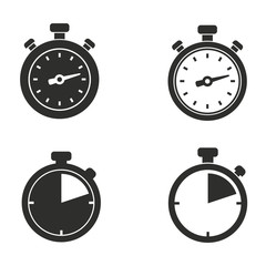 Stopwatch icon set.