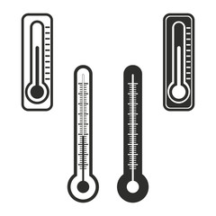 Thermometer icon set.