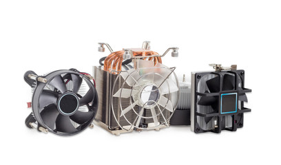 Several different active CPU heatsinks with fans