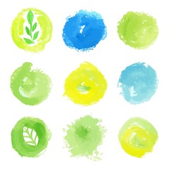Set of watercolor logo.