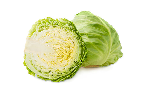 One whole and one half of the heads of cabbage