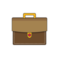 Briefcase flat icon vector.