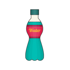 Bottle of water icon in flat style