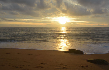 Obraz premium sunset background at the beach ,Thailand