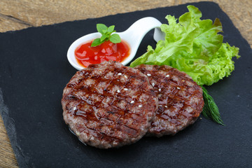 Grilled burger cutlet