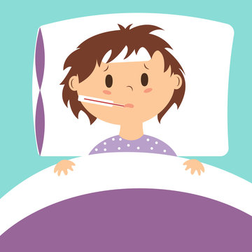 Sick In Bed Cartoon Images – Browse 4,242 Stock Photos, Vectors, and Video  | Adobe Stock