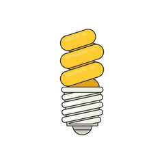 Energy saving Light Bulb Icon. Flat style.