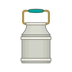 Milk can flat vector