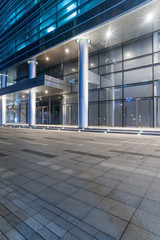 town square in financial district,in city of China.