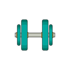 Dumbbell flat vector