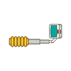 selfie stick flat vector