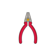 Pliers flat vector
