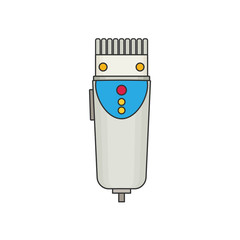 hair clipper flat vector