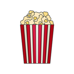 Popcorn flat vector