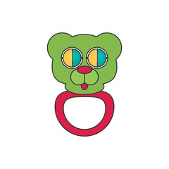 Toy icon flat vector. Beanbag