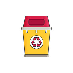 Waste sorting garbage bin vector