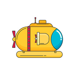 Transportation Submarine flat icon