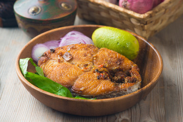  fried threadfin fish, south east asian style