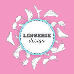 Lingerie background vector illustration.