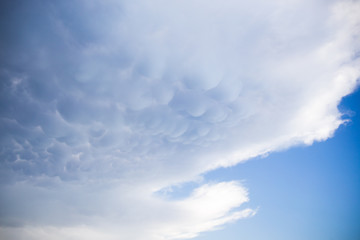Stratocumulus cloud and blue sky