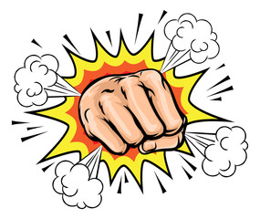 Exploding Cartoon Fist