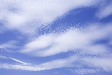 blue sky with clouds closeup